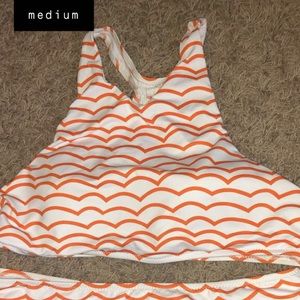 ORANGE & WHITE SWIMSUIT